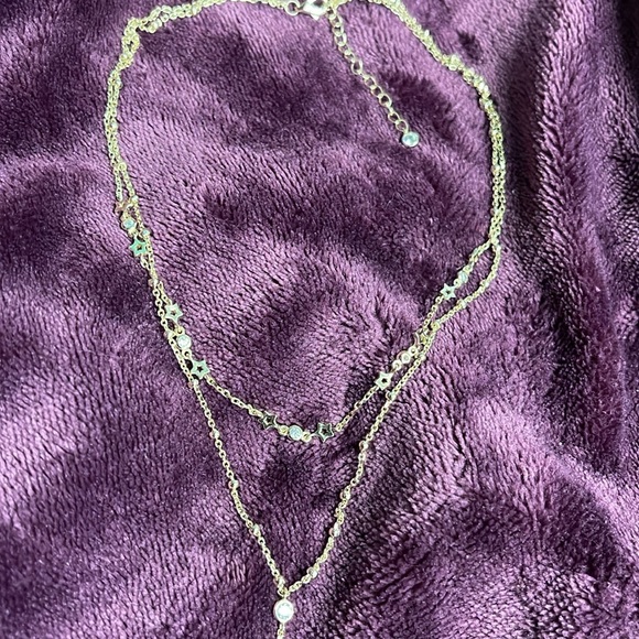 925S GOLD PLATED MULTI STRAND GOLD STARS & CRYSTAL BEZEL SET MOONS NECKLACE - Picture 9 of 9